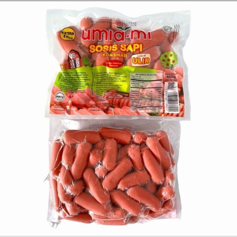 

Umiami Sosis Sapi Ulir Cocktail 450Gr isi 50 pcs