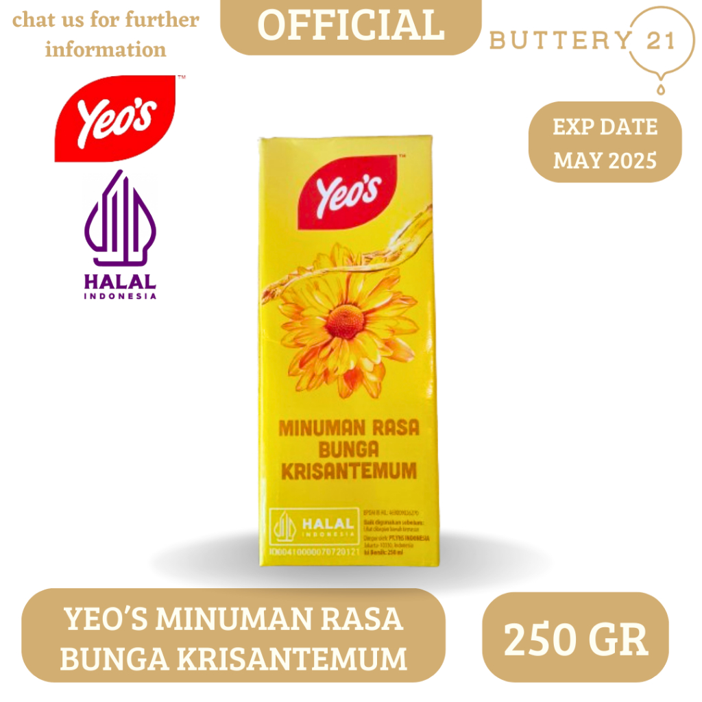 

YEOS MINUMAN RASA BUNGA KRISANTEMUM 250 GR/YEO'S CHRYSANTHEMUM TEA 250 GR