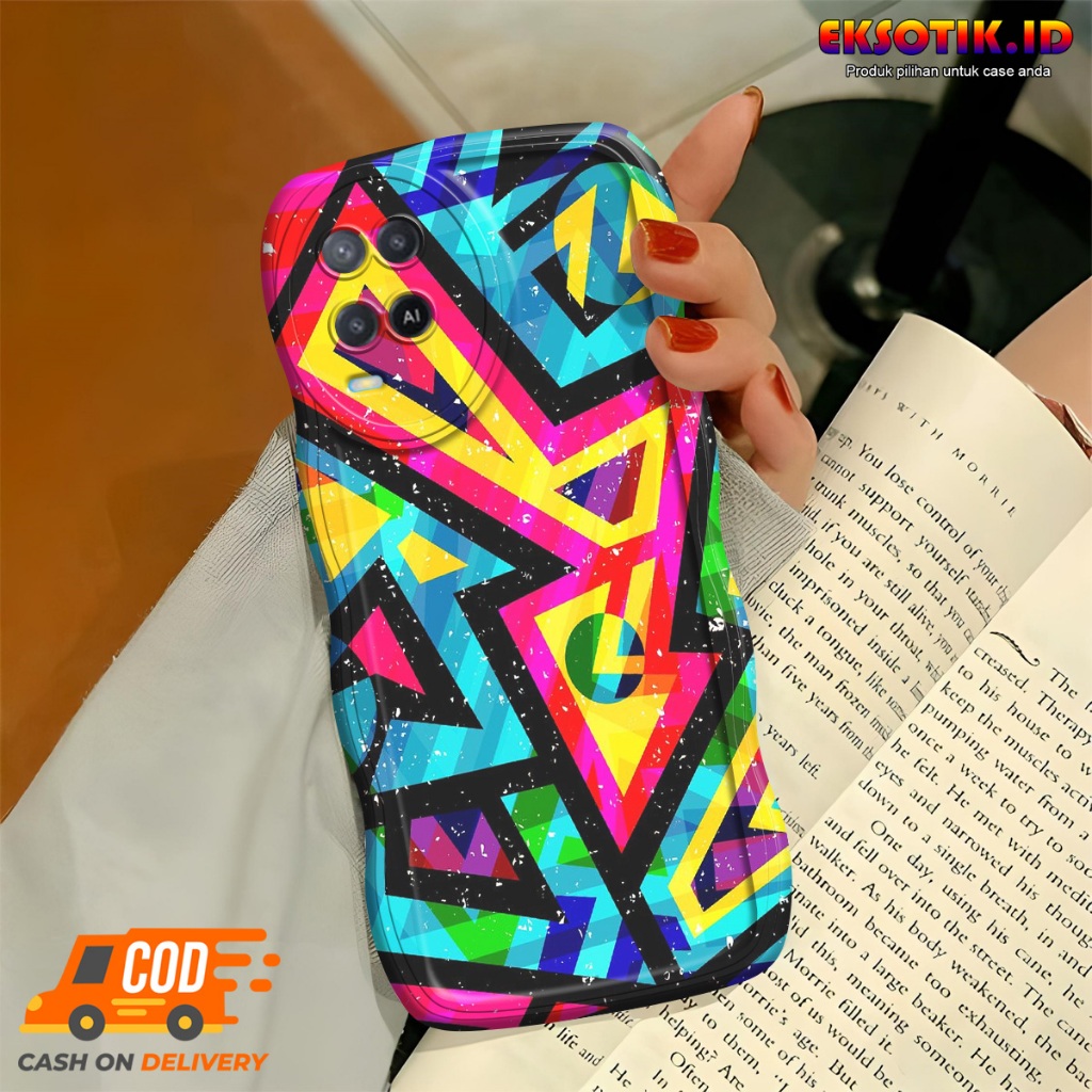 Case Oppo A54 Gelombang - Casing Oppo A54  - Silikon Oppo A54  - Softcase Oppo A54  - Kesing Oppo A5