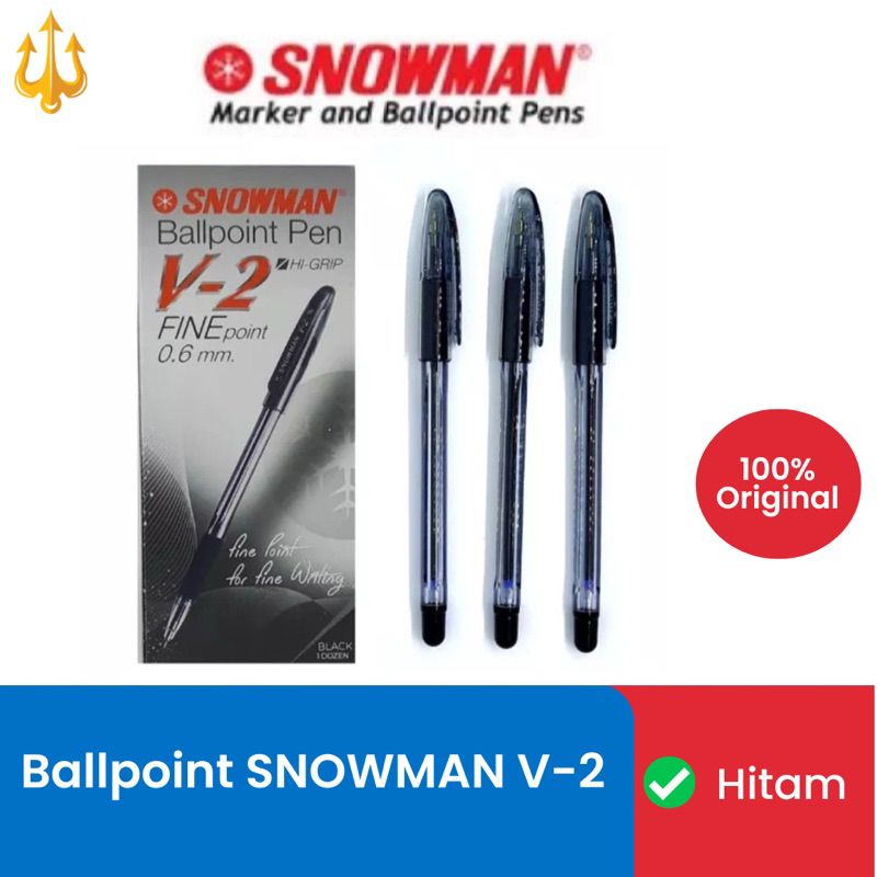 

Pulpen Snowman V2 Semi Gel Pen 0.6mm ( 1pak/12pcs) Ballpoint Bolpen