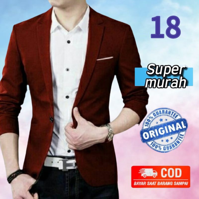 Blazer Pria/Jas Pria warna Merah Bata(18)