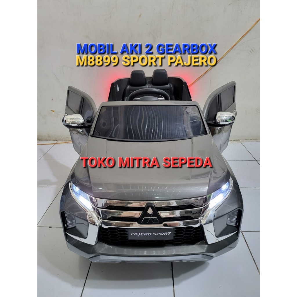 Mainan Mobil Aki Anak M8899 Pajero Mitsubishi 2 Gear Box Aki 12 Volt