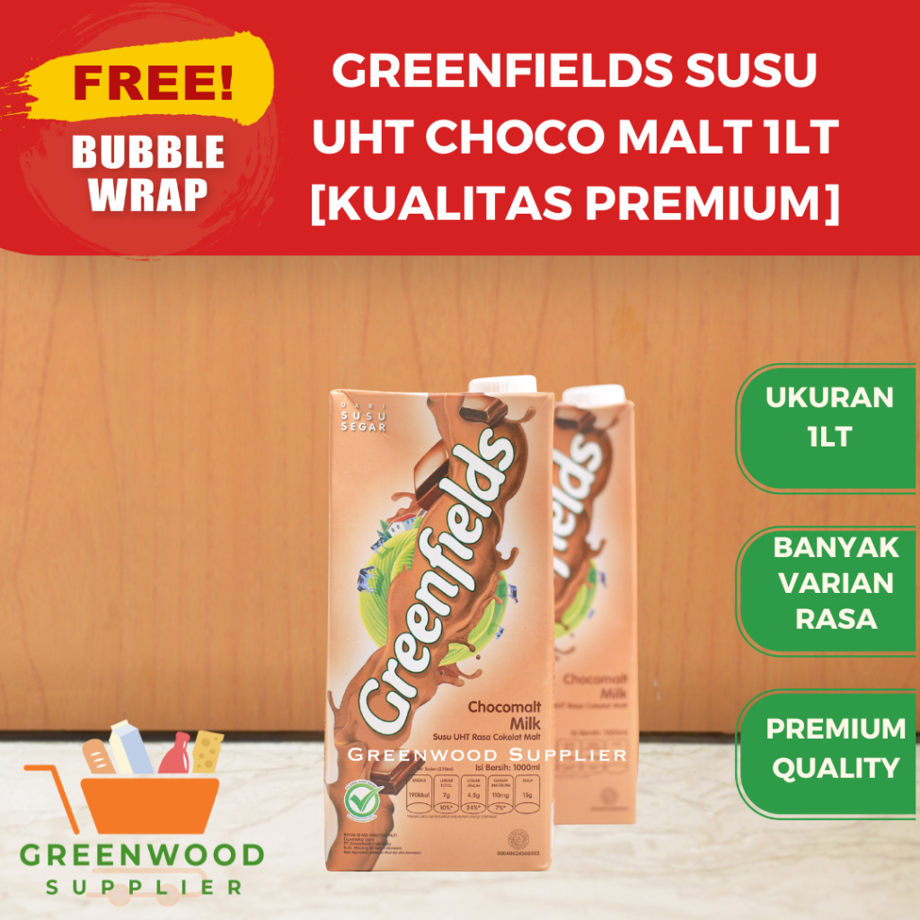 

Greenfields Susu UHT Choco Malt 1 Liter - Pcs
