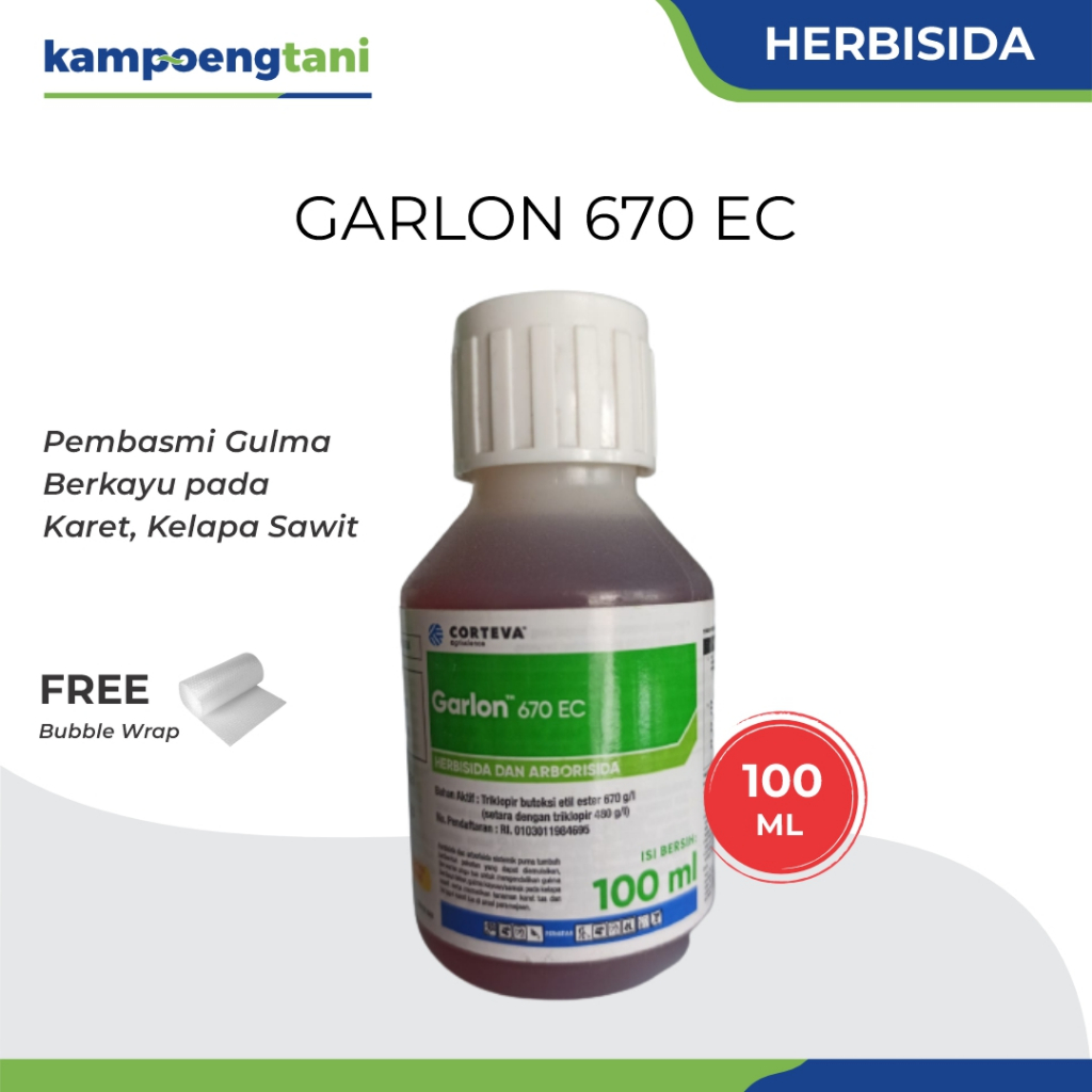 Kampoeng Tani - Herbisida Garlon 670 EC 100ml Racun Kayu dan Rumput Obat Pembasmi Gulma