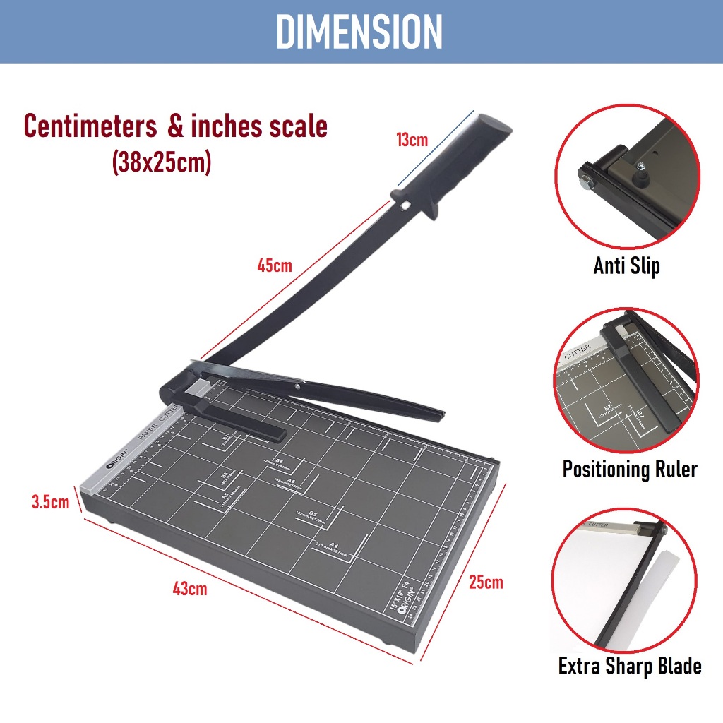 

Alat Pemotong Kertas F4 / Alat Potong Kertas Origin F4 / Paper Trimmer / Paper Cutter Folio /