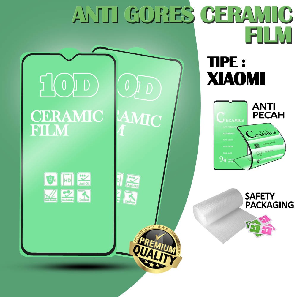 Anti Gores Ceramic Full Cover Bening Xiaomi Redmi 4A 4X 5 5A 5 Plus 6 6A 6 Pro 7 7A 8 8A 9 9A 9T 9C 