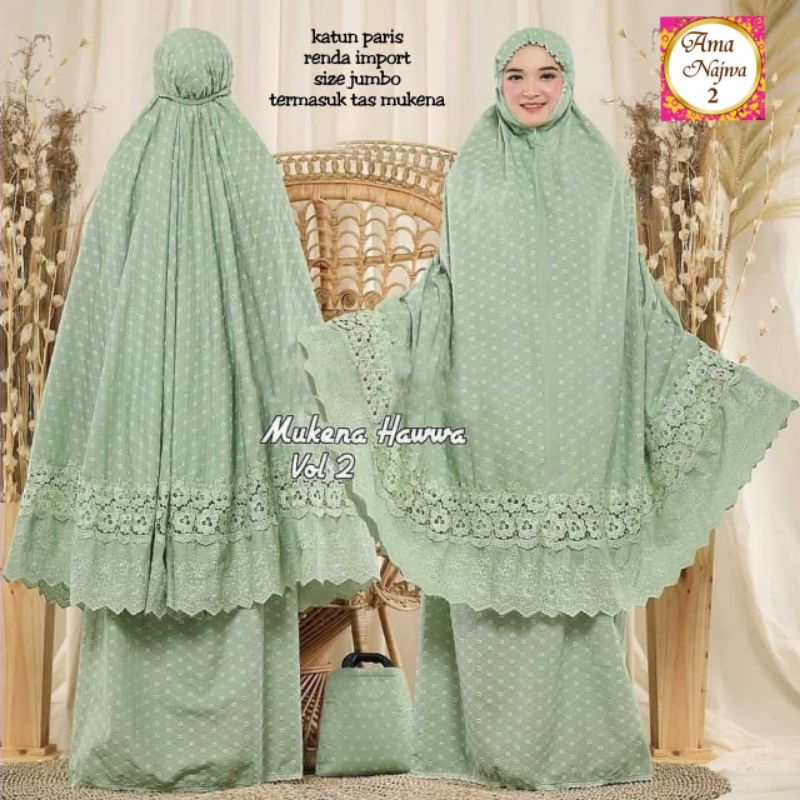 HAWWA MUKENA DEWASA JUMBO MUKENA LEBARAN DEWASA MEWAH TERBARU 2024
