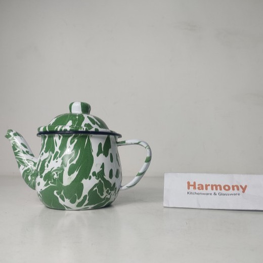Ideal Teko Ekonomi 12WM/12cm Ceret Enamel Blirik Hijau Jadul Kuno