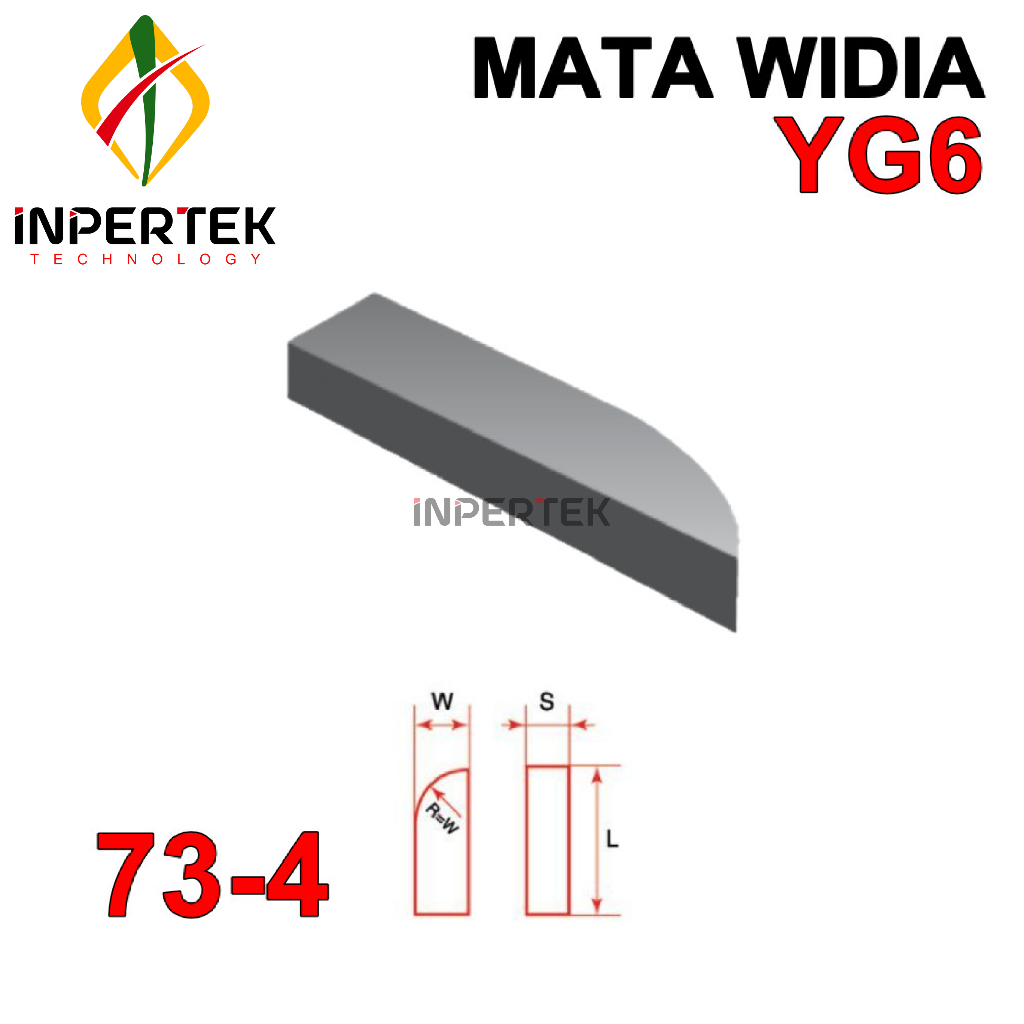 Mata Widia 73-4 YG6 Pahat Bubut Tip 73-4 YG 6 Cemented Carbide Brazed