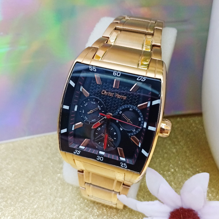 CHRIST VERRA CV913197L-15 BLK JAM TANGAN WANITA ORIGINAL GARANSI RESMI