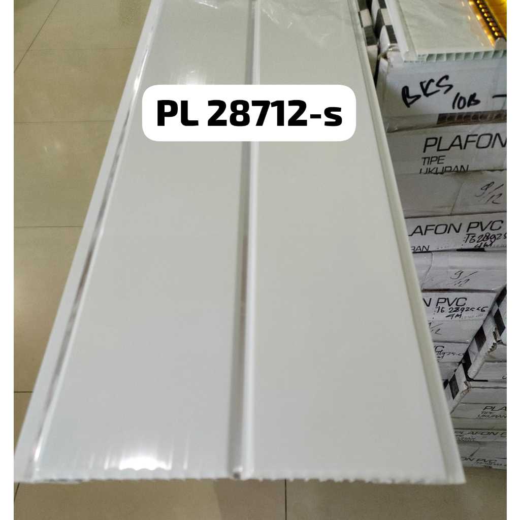 Plafon PVC Putih Glossy Nat Silver
