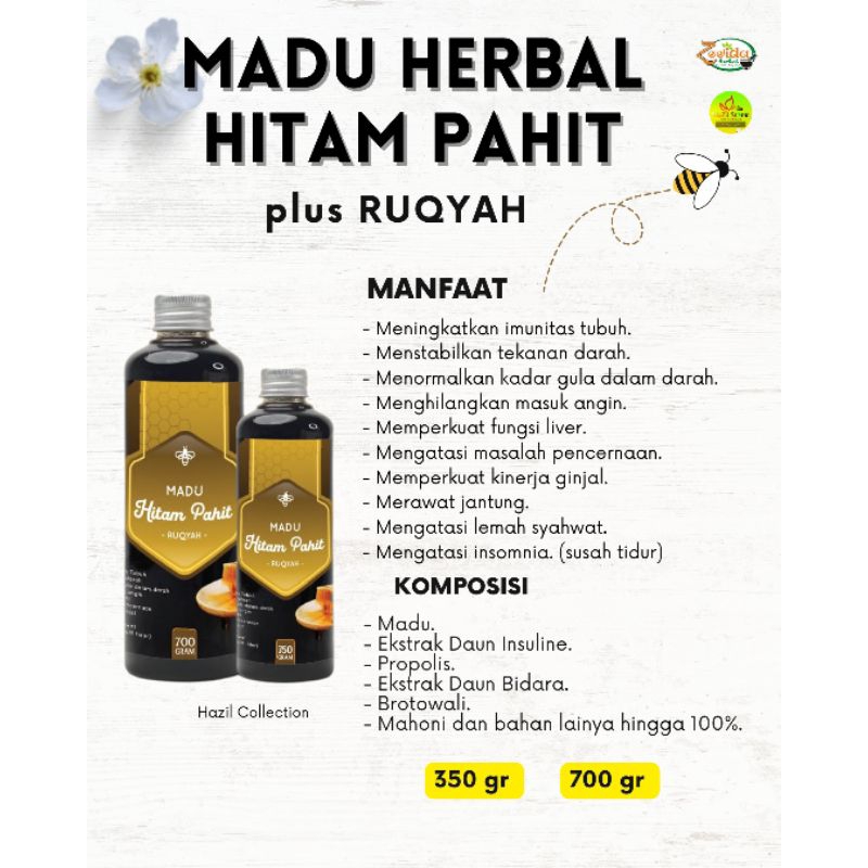 

Madu Hitam Pahit Zeeida Herbal 350 gram