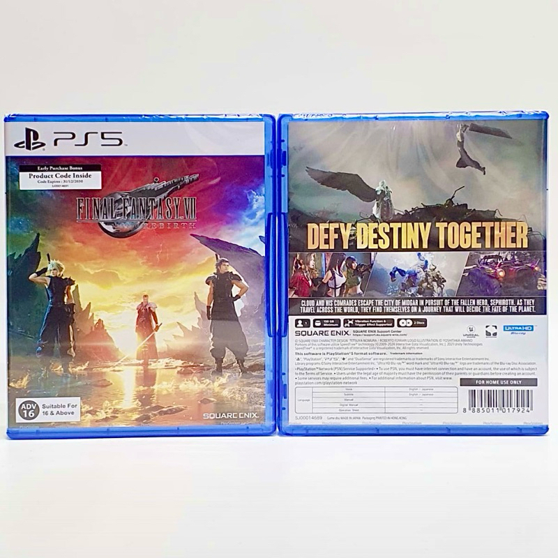 Final Fantasy 7 Rebirth Ps5 Original Sony Playstation Game FF Fantasi fantasy7 ffvii Ps 5 kaset ori 