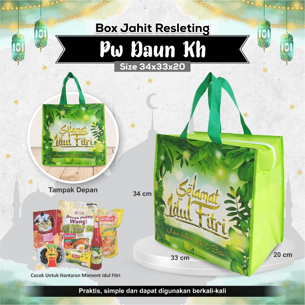 Tas Hampers Lebaran Premium Tas Parcel Lebaran Tas Box Resleting Lebaran