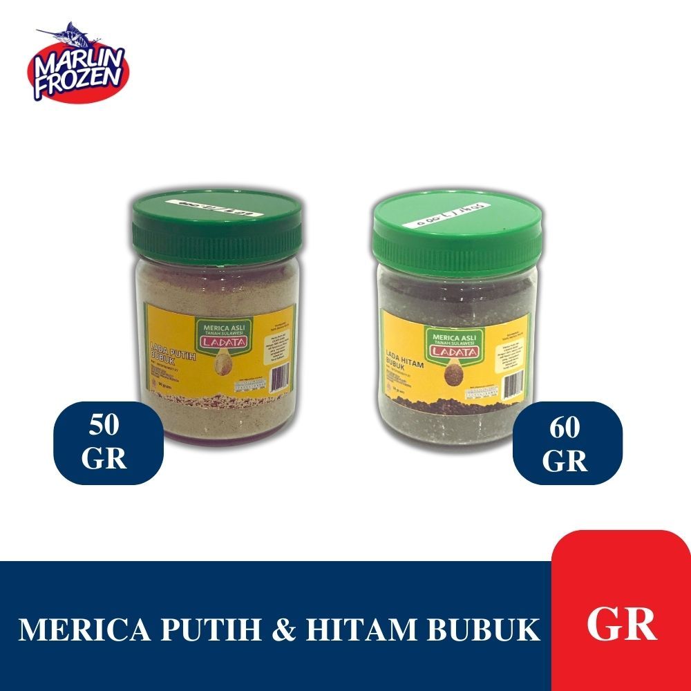 

Ladata Lada Putih Bubuk 60 Gr / Merica Putih & Hitam Bubuk Botol Asli Sulawesi