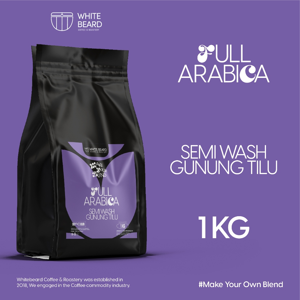 

Whitebeard | Biji Kopi 100% Arabika Gunung Tilu Semi Wash 1 Kg