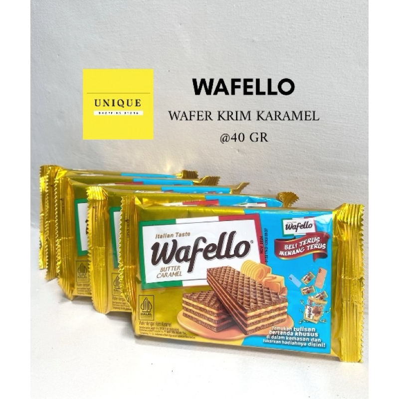 

Wafello roma wafer berlapis krim karamel isi 5 renceng