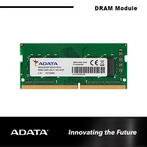 ADATA DDR4 3200MHz 16GB (1X16GB) - RAM SODIMM Single Channel- Gatotkaca Electronics