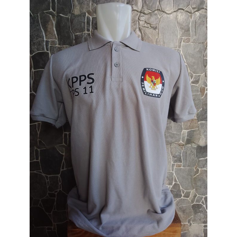 Kaos Polo + Sablon Premium