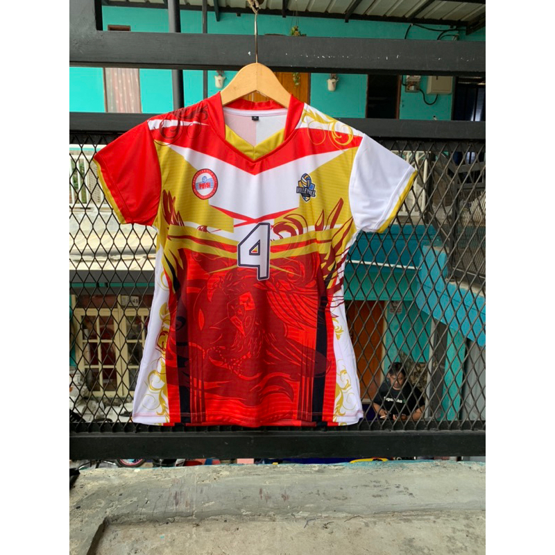 Jersey Voli Cewek Atasan Fullprint Kaos Voli Wanita