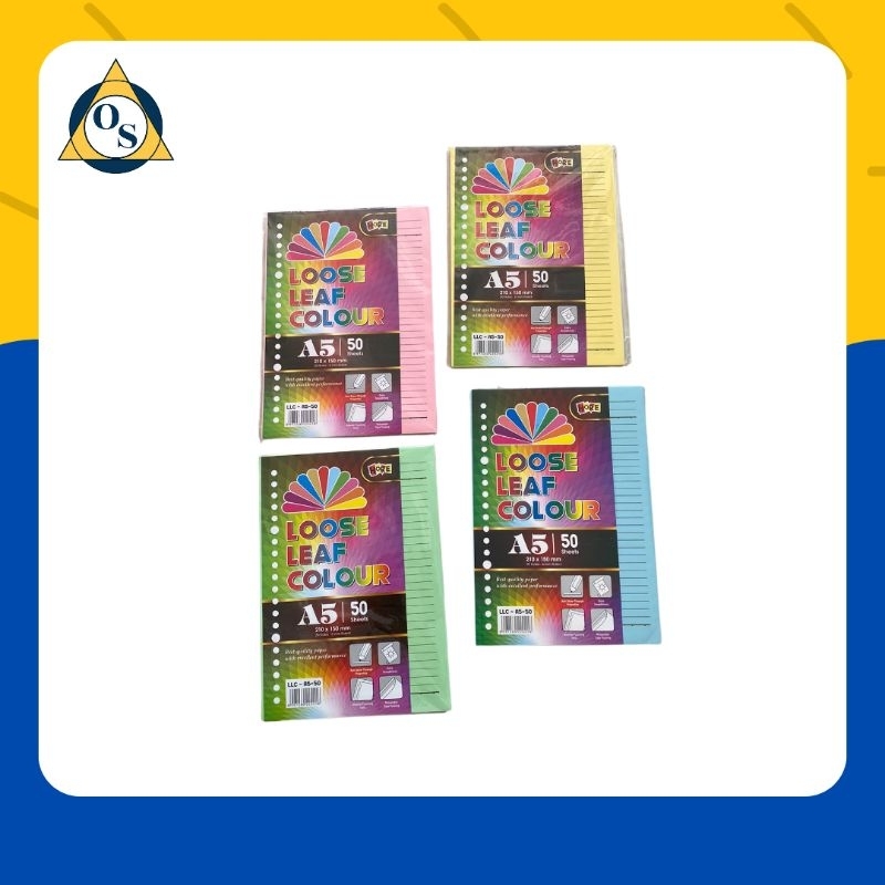 

LOOSE LEAF A5 WARNA 50 LEMBAR