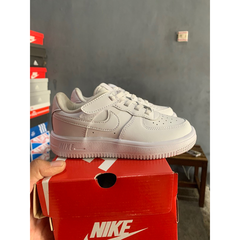 Paket bundling sepatu anak nike af1 ori bnwb velcro x display insole 17cm