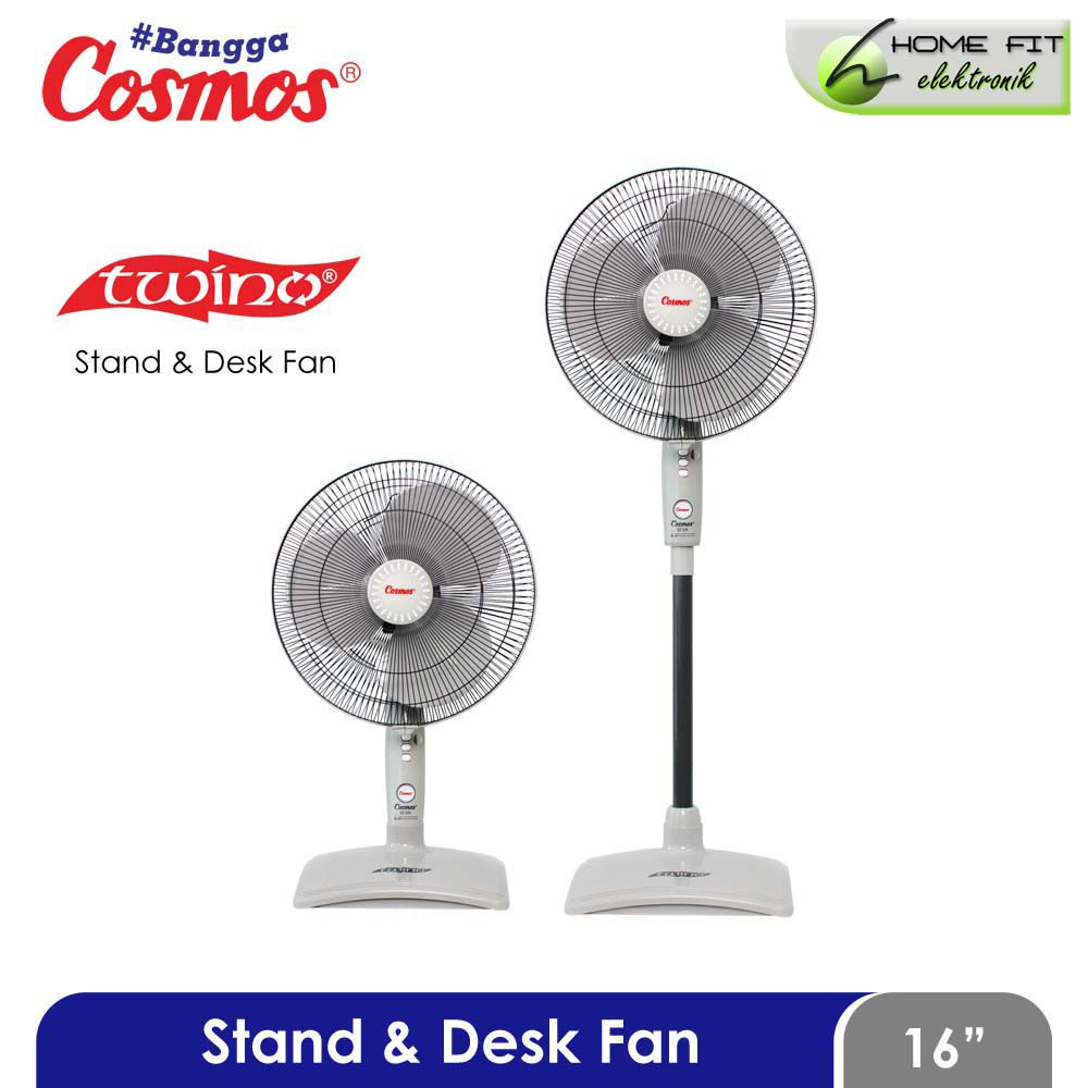 Cosmos 16-SN Twino Kipas Angin Berdiri Meja 16 inch Stand Desk Fan