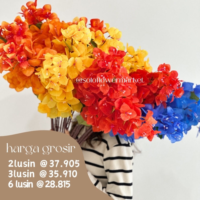 Bougenville spray Artificial Aksesoris bougainville palsu plastik Bougenville / Bunga Bugenvil Artif