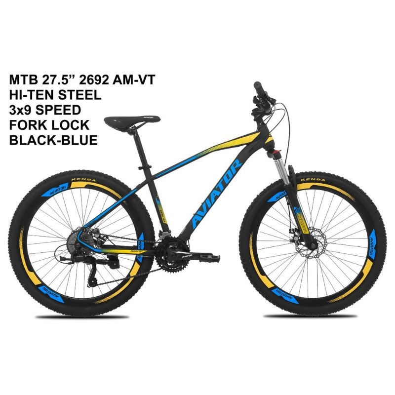 SEPEDA GUNUNG MTB AVIATOR 2692 AM FL / AM VT FL 27.5 INCH 3X9SPEED