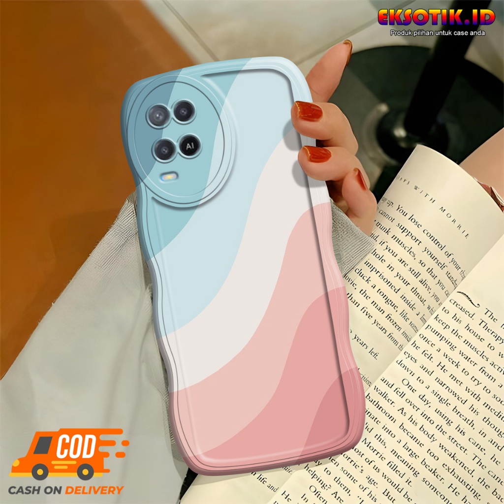 Case Oppo A54 Gelombang - Casing Oppo A54  - Silikon Oppo A54  - Softcase Oppo A54  - Kesing Oppo A5
