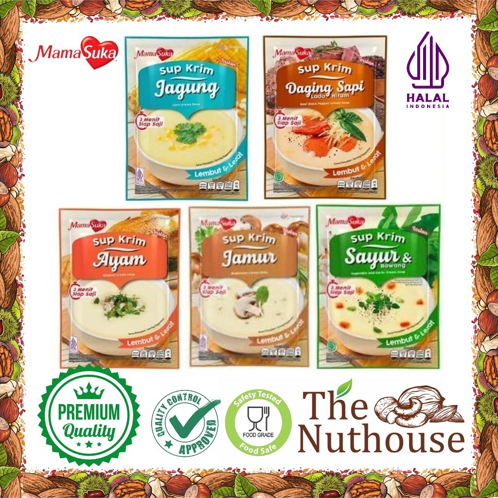 

MAMASUKA Sup Krim Instan Ayam / Jamur / Jagung / Sapi / Sayur [HALAL]