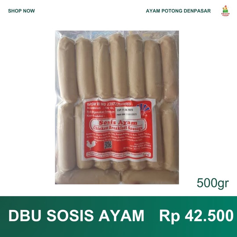 

DBU SOSIS BABI / DBU SOSIS AYAM 500gr