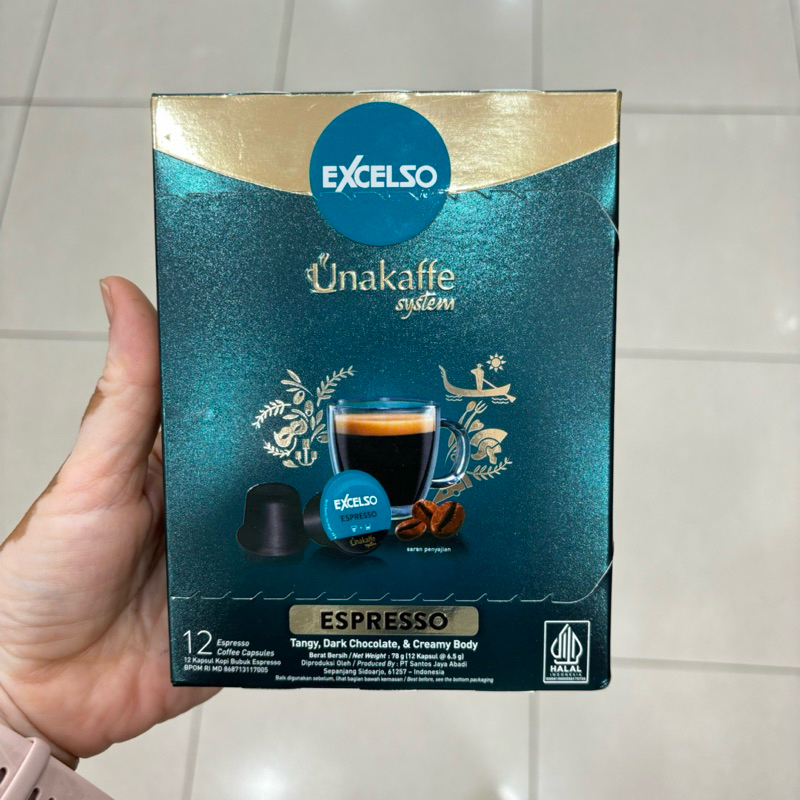 

unakaffe espresso (kopi kapsul mesin ventura excelso) 12's