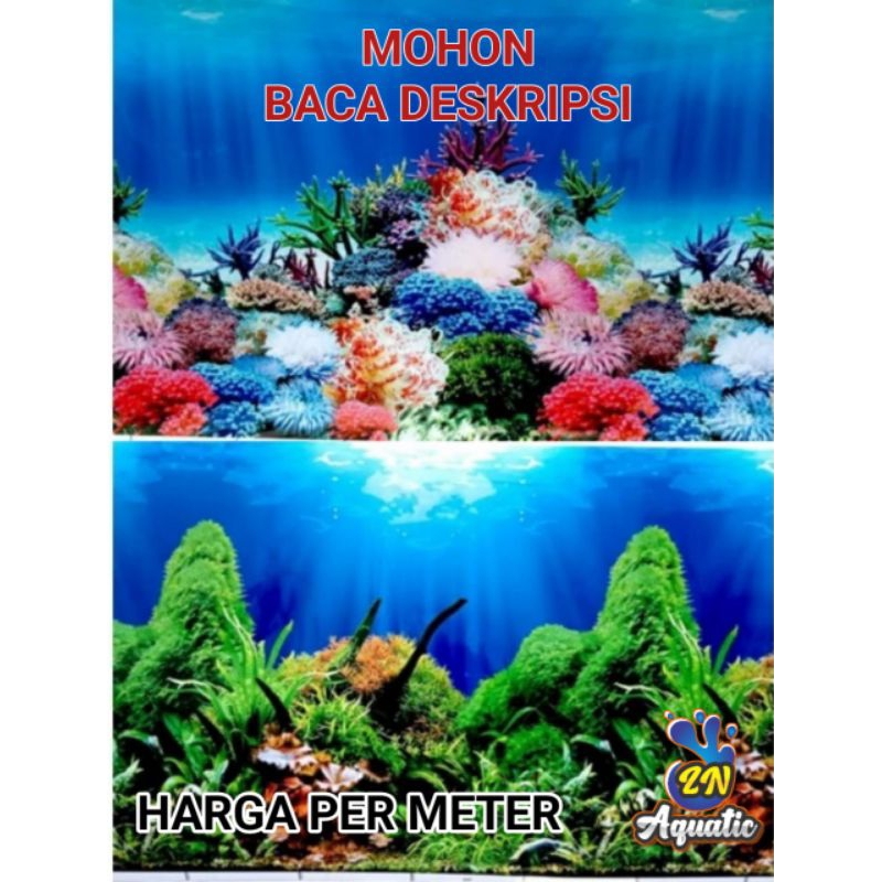 Background Aquarium Per Meter Ukuran Tinggi 30,40,50,60Cm