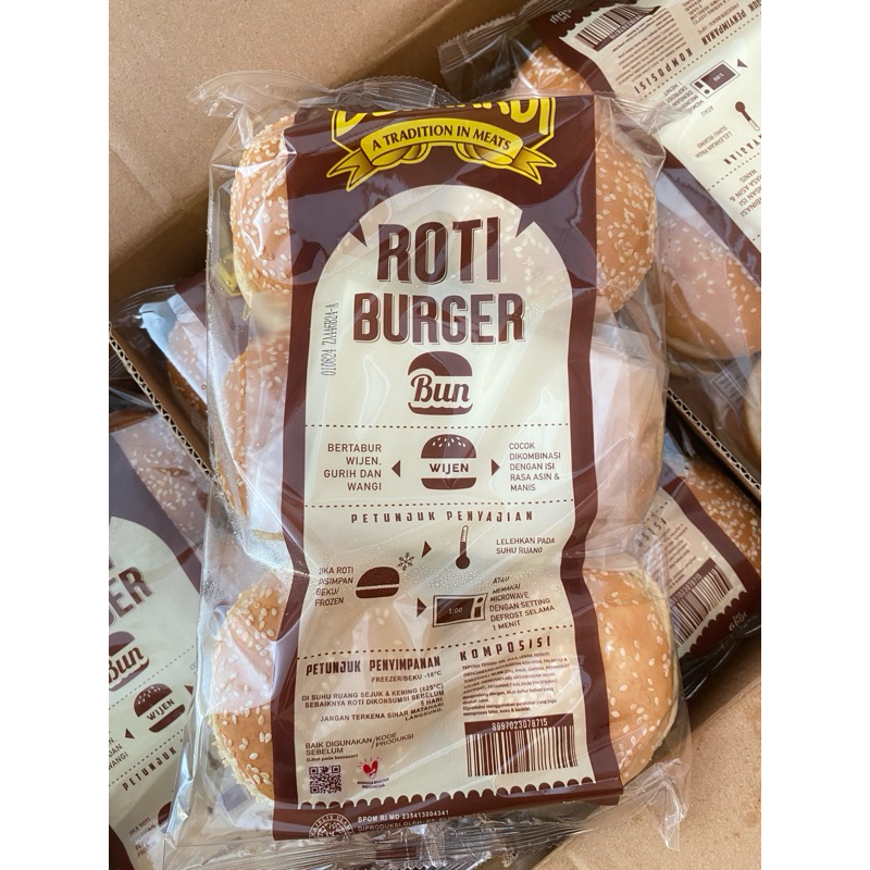 

roti burger bernadi isi 6