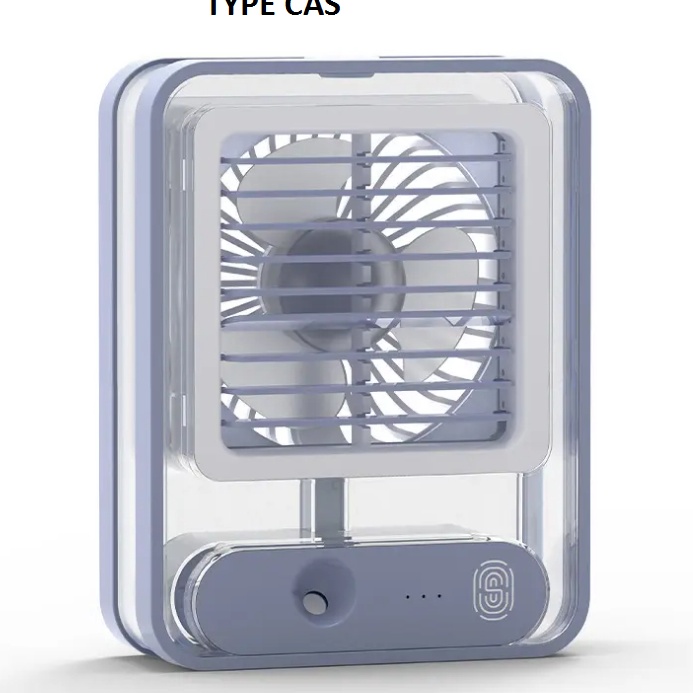 ip AC Mini Portable LED Fan Humidifier Air Cooler Recharging  Bisa di Cas