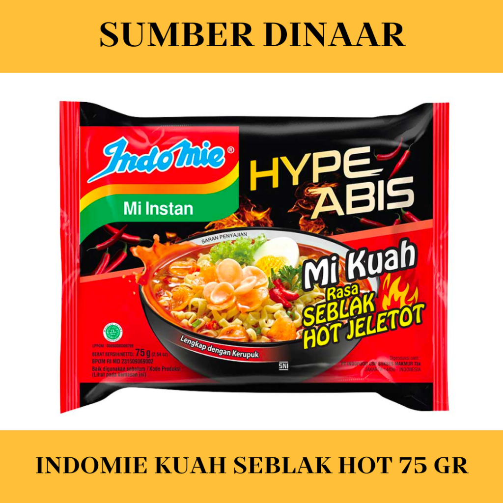 

Indomie Mi Instan Hype Seblak Hot Jeletot 75G Indomie Seblak