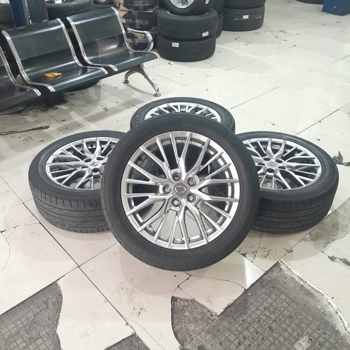 Velg replika LEXUS ring 18 lebar 7,5 + Ban 235 50 R18 DUNLOP