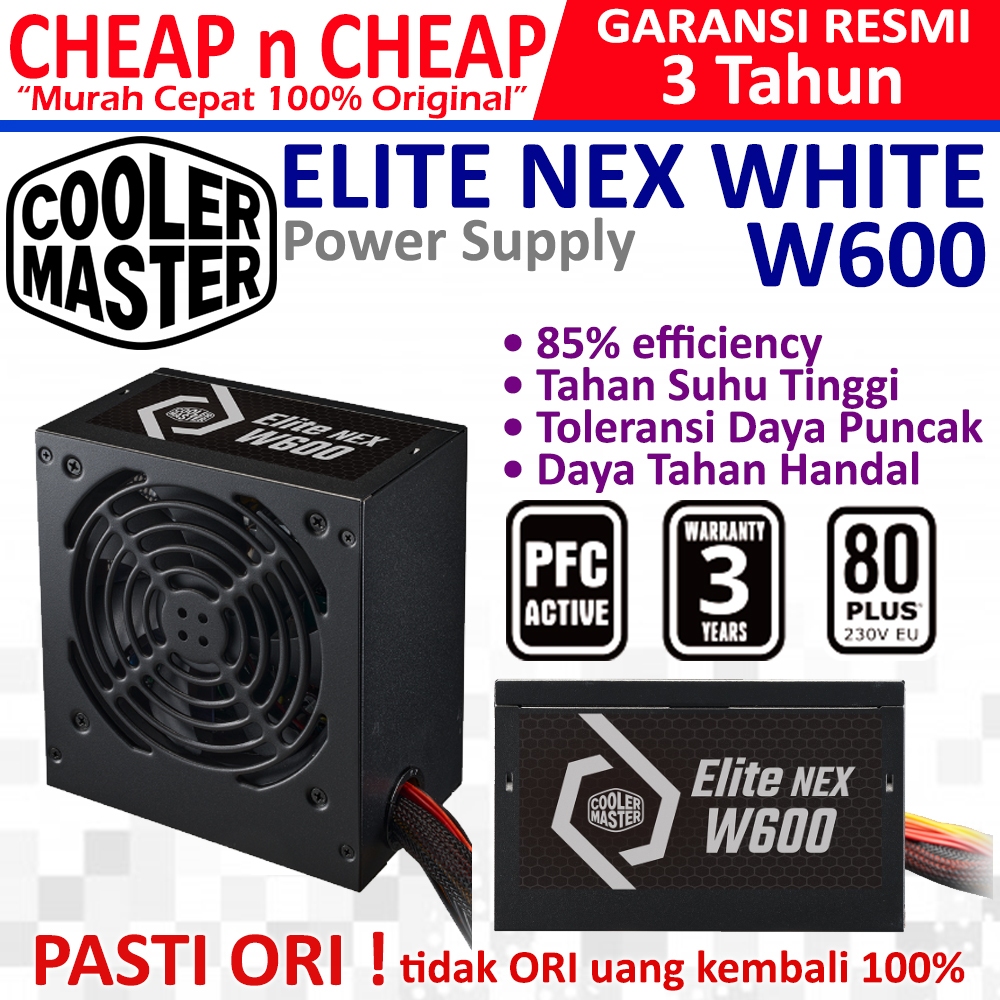 Cooler Master Elite Nex W600 PSU 80+ Power Supply PSU 600W 600 W