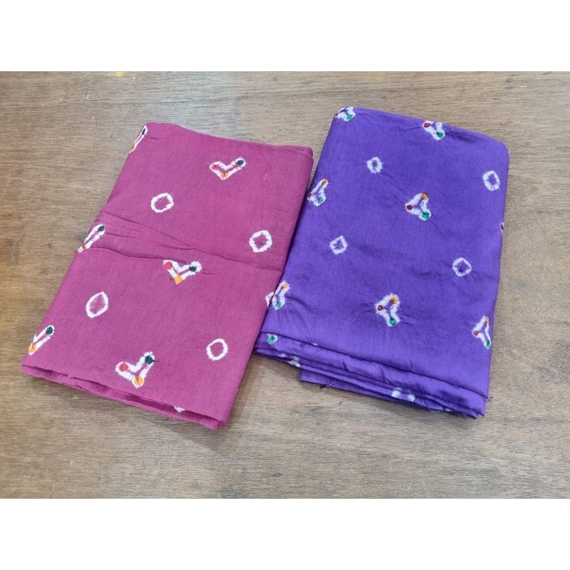 KAIN BATIK JUMPUTAN HANDMADE MAGENTA DAN UNGU TUA