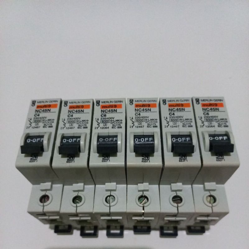MCB Merlin gerin NC45N 1P 2A 4A 6A 10A 16A 20A 25A 32A 40A 50A original