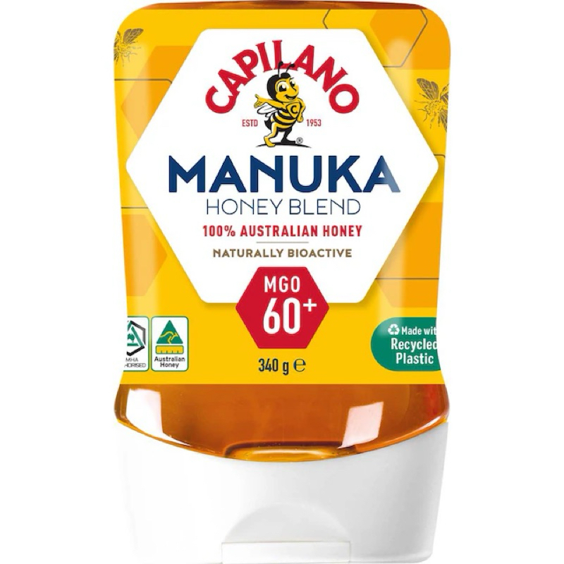 

Capilano 100% Pure Australian Active Manuka Honey Mgo60+ Squeeze 340g