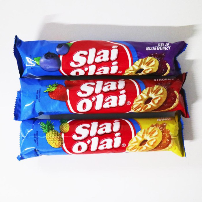 

Slai o'lai biskuit blueberry / strawberry / nanas 128 gram