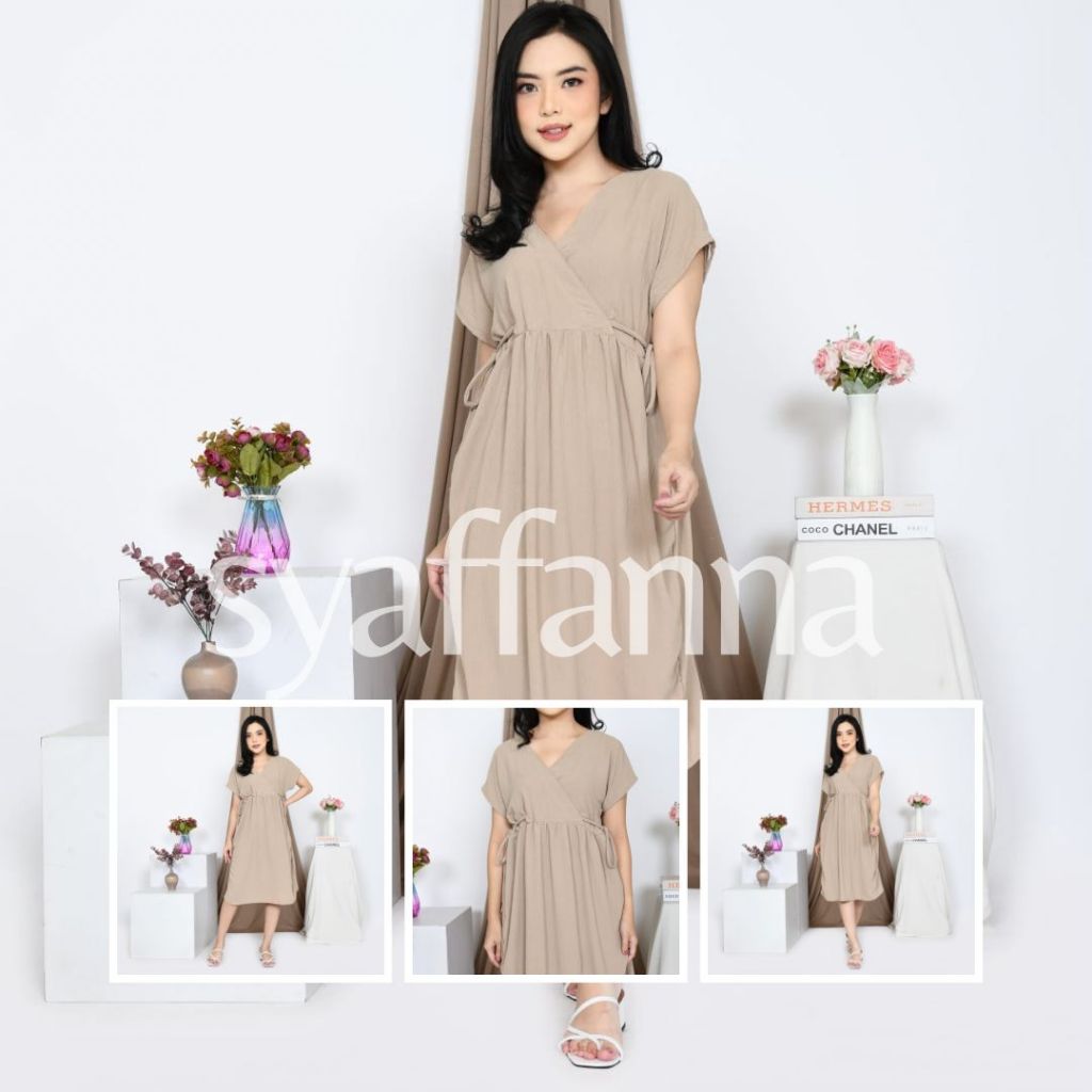 BAJU DASTER  KIRANA DRESS DASTER CRINKLE AIRFLOW DASTER BUSUI FRIENDLY DASTER TERLARIS KEKINIAN