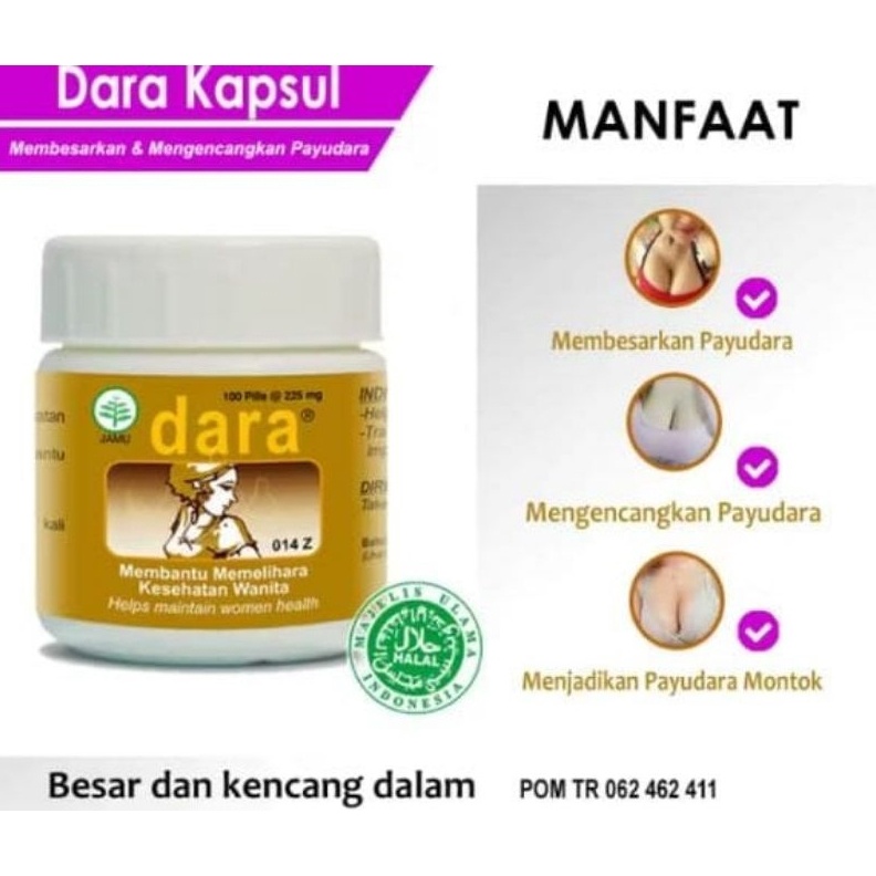 ART H64B Produk Herbal Dara Isi 1 Obat Pembesar Payudara Pengencang Payudara Ampuh Permanen Original