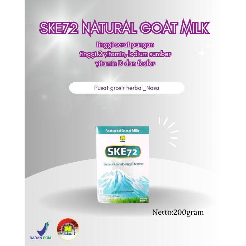 

SKE72 Natural Goat Milk/Susu Kambing Etawa Murni Narural Nasa