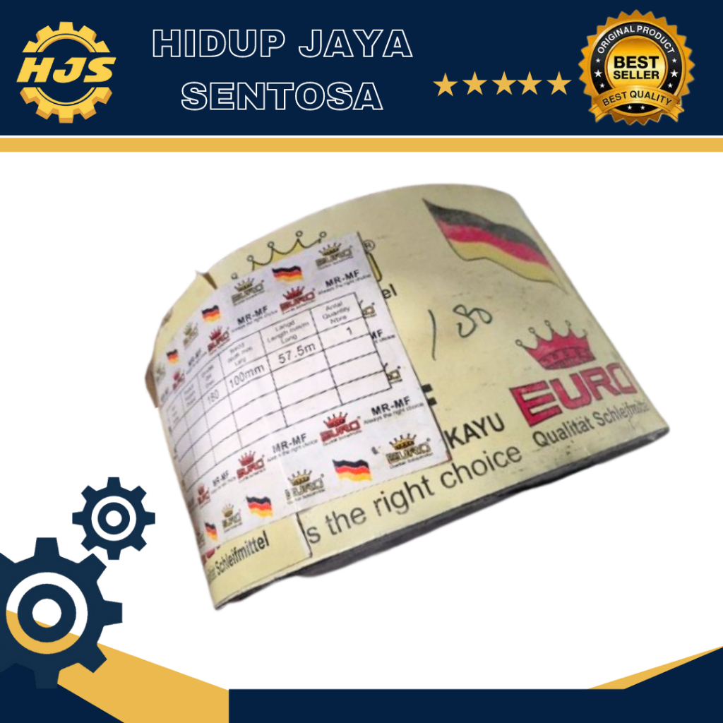 AMPLAS ROLL AMPLAS BESI  AMPLAS KERTAS GOSOK AMPLAS KAIN METERAN ROLL P-180 EURO