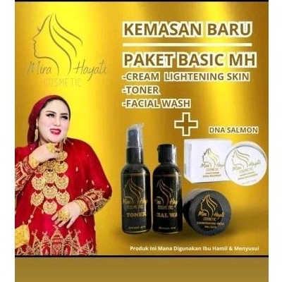 Paket skincare Mira Hayati paket basic sunscreen serum DNA Salmon