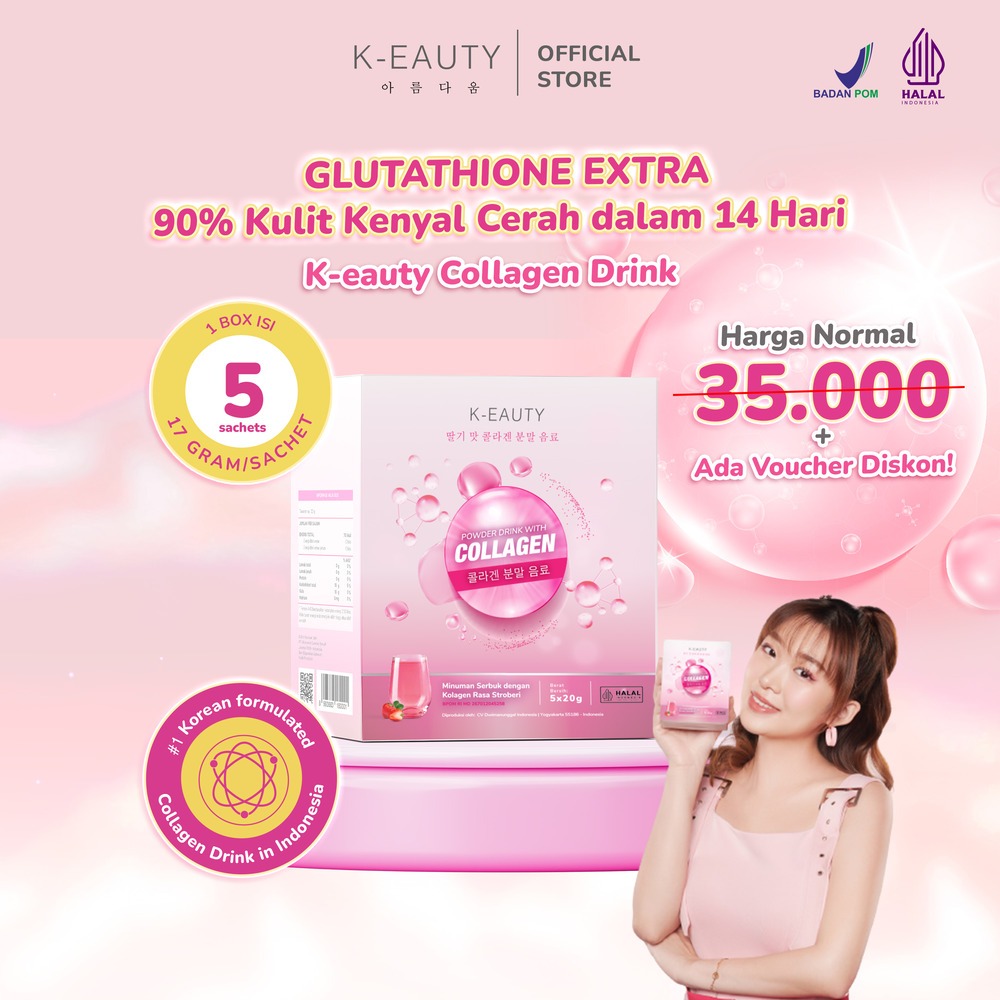 KEAUTY Paket 1 (5 Sachet) | Minuman Kolagen | Collagen Beauty Drink