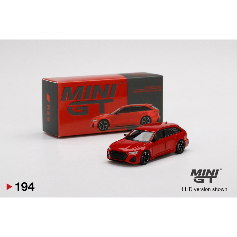 MINI GT MINIGT 194 Audi RS 6 Avant Carbon Black Edition Tango Red